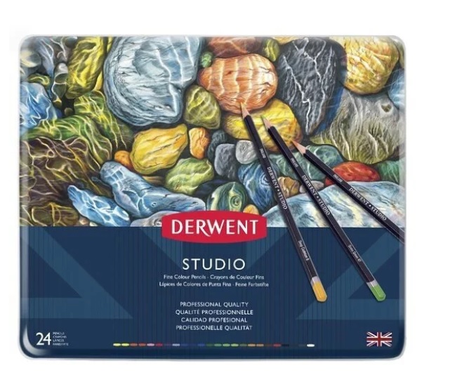  Derwent Studio Colour Pencil 24 Tin 