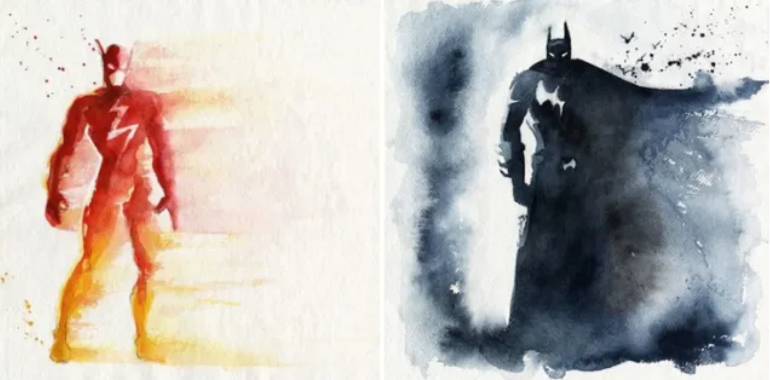 Use watercolor and splash ink to draw your superhero!