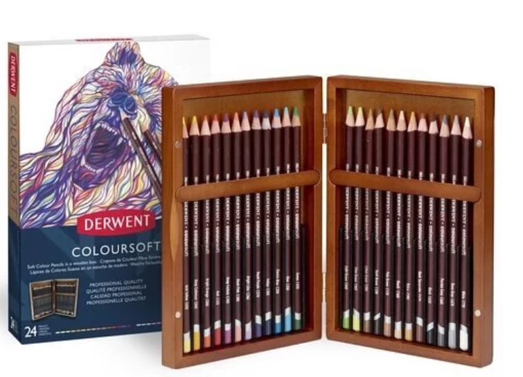  Derwent Colorsoft 24 Wooden Box 